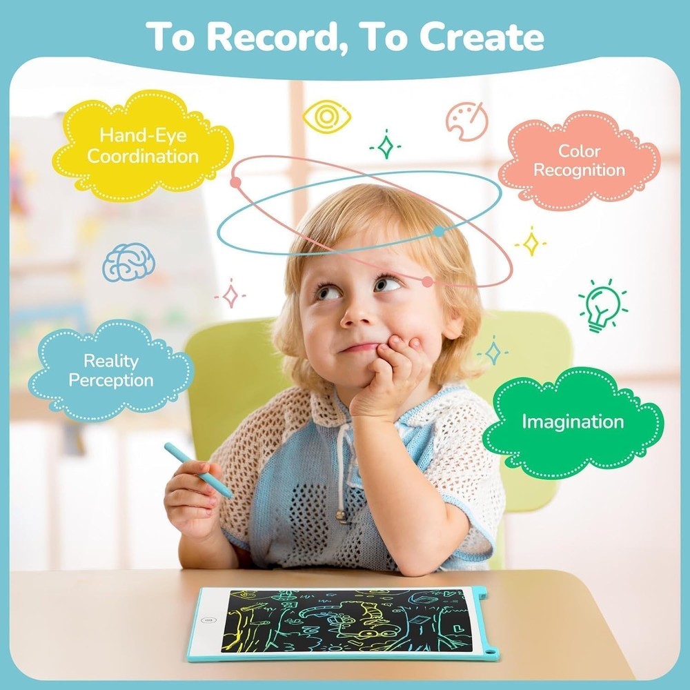 Travel-Friendly 4-Pack LCD Writing Tablets - Learning & Entertainment in One