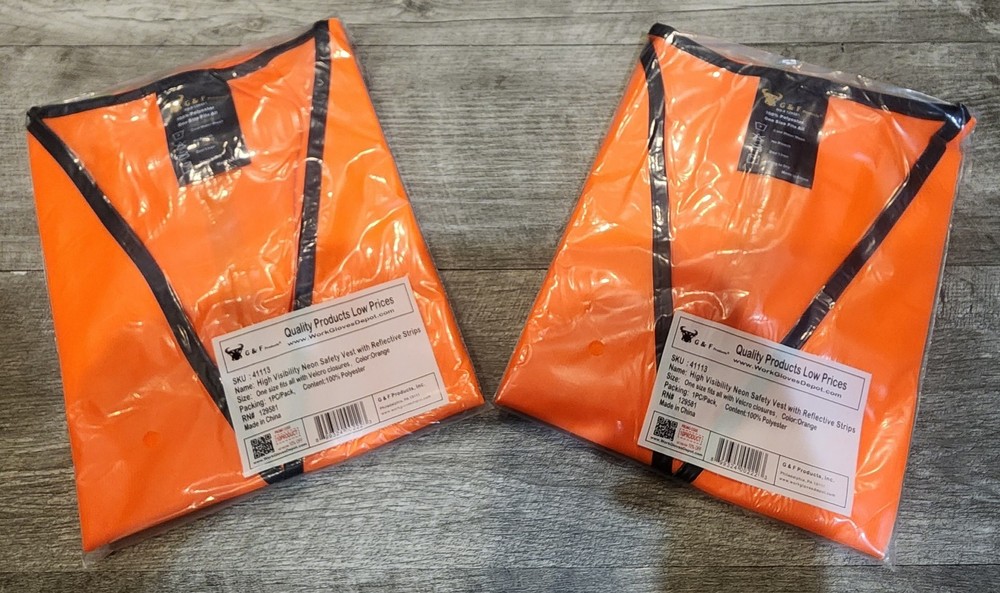 Reflective Safety Class 2 Work Vest 2 Pack