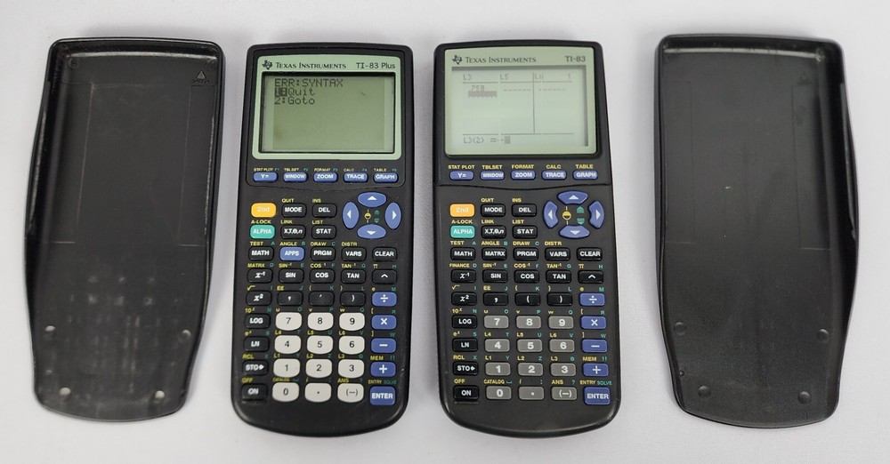 Texas Instruments TI-83 & TI-83 Plus Graphing Calculators Tested Cleaned "WORKS"