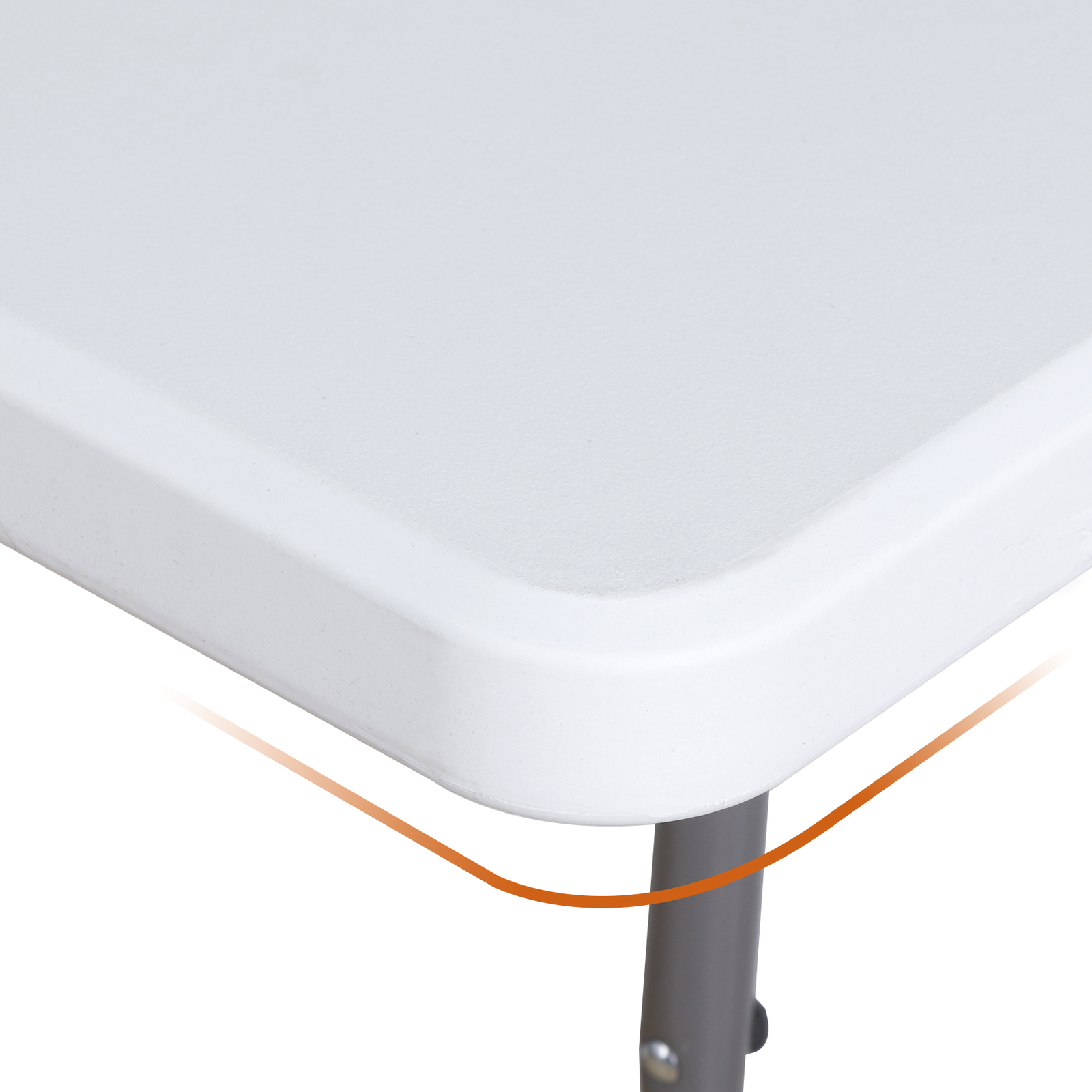 8FT Folding Table Fold-in-Half Plastic Dining Picnic Table for Outdoor w/ Handle