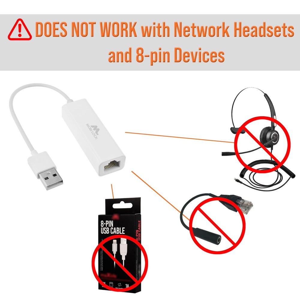 USB Ethernet LAN Network Adapter Compatible with Laptops and All USB 2.0 Comp...