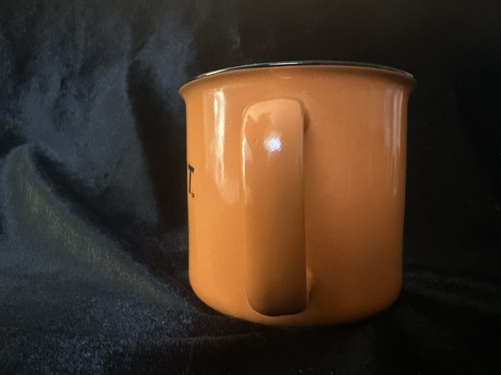 Bulleit Bourbon Frontier Whiskey Mug Cup Orange Ceramic Single Collectable