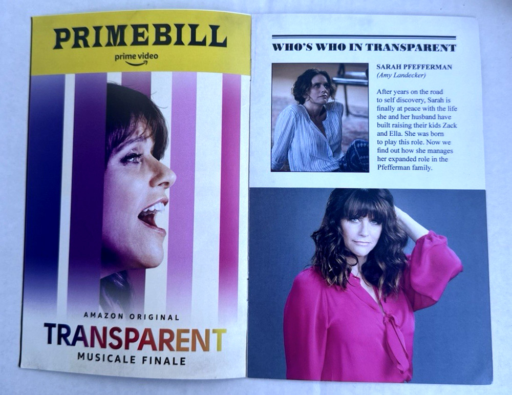 Transparent Finale Press Kit Signed Script + DVD + Playbill + Sheet Music