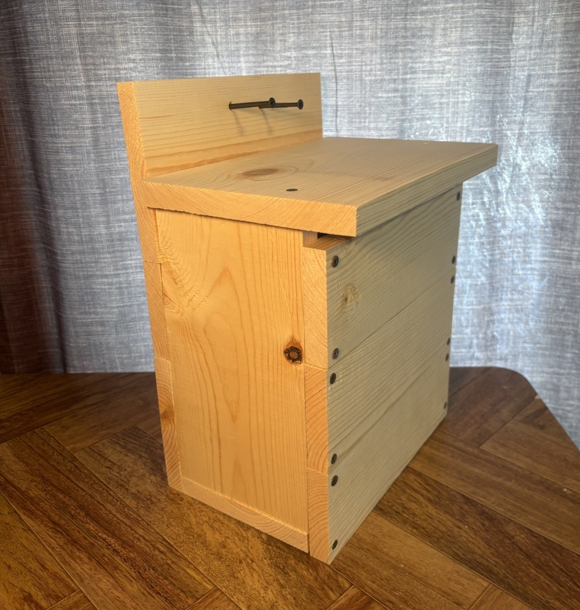 Large Backyard Squirrel House Nesting Box - Wooden Wildlife Box Fully Installed