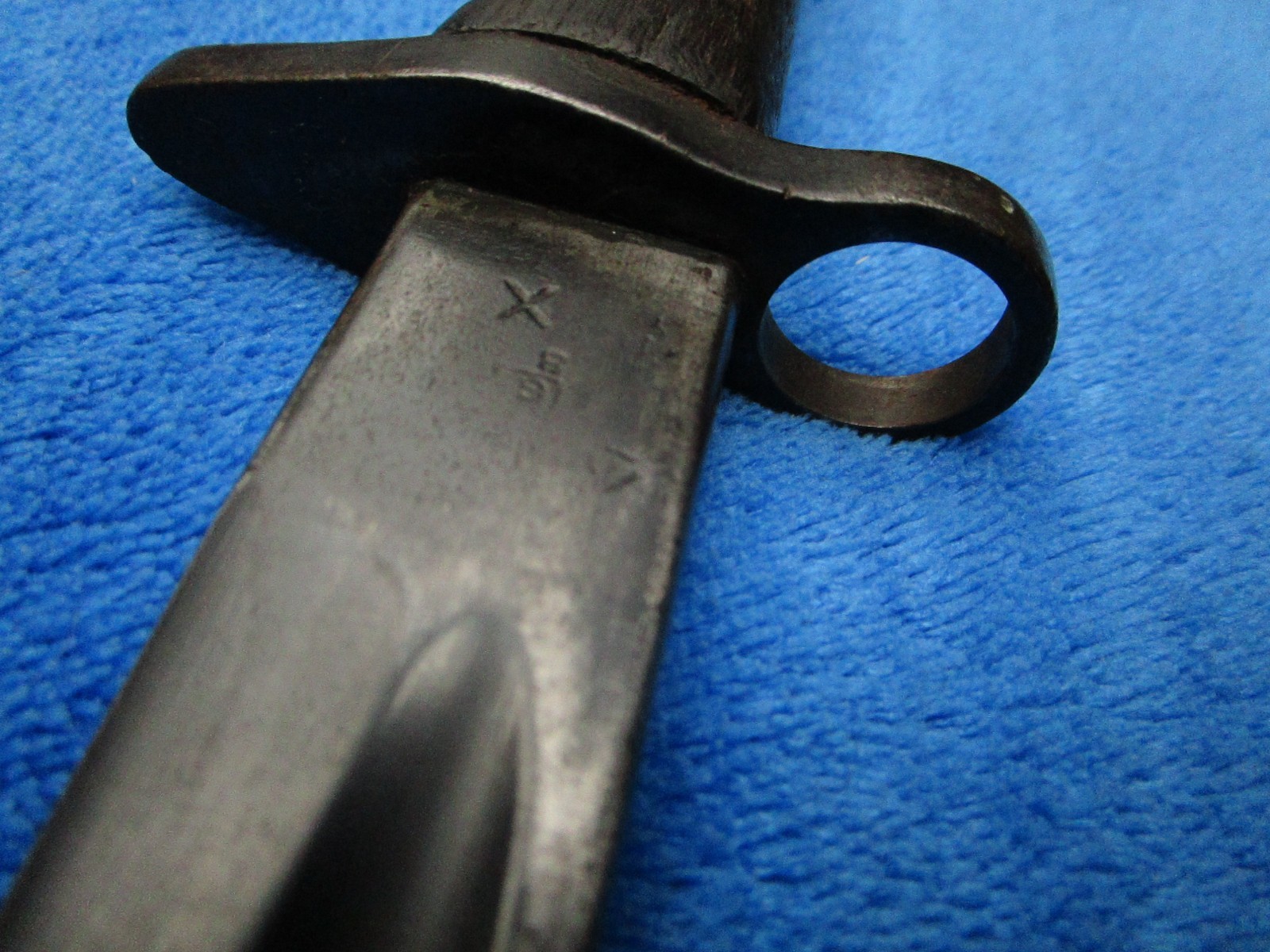 ORIGINAL WW1 BRITISH INDIA M1907 SMLE BAYONET AND SCABBARD WITH FROG MADE BY RFI