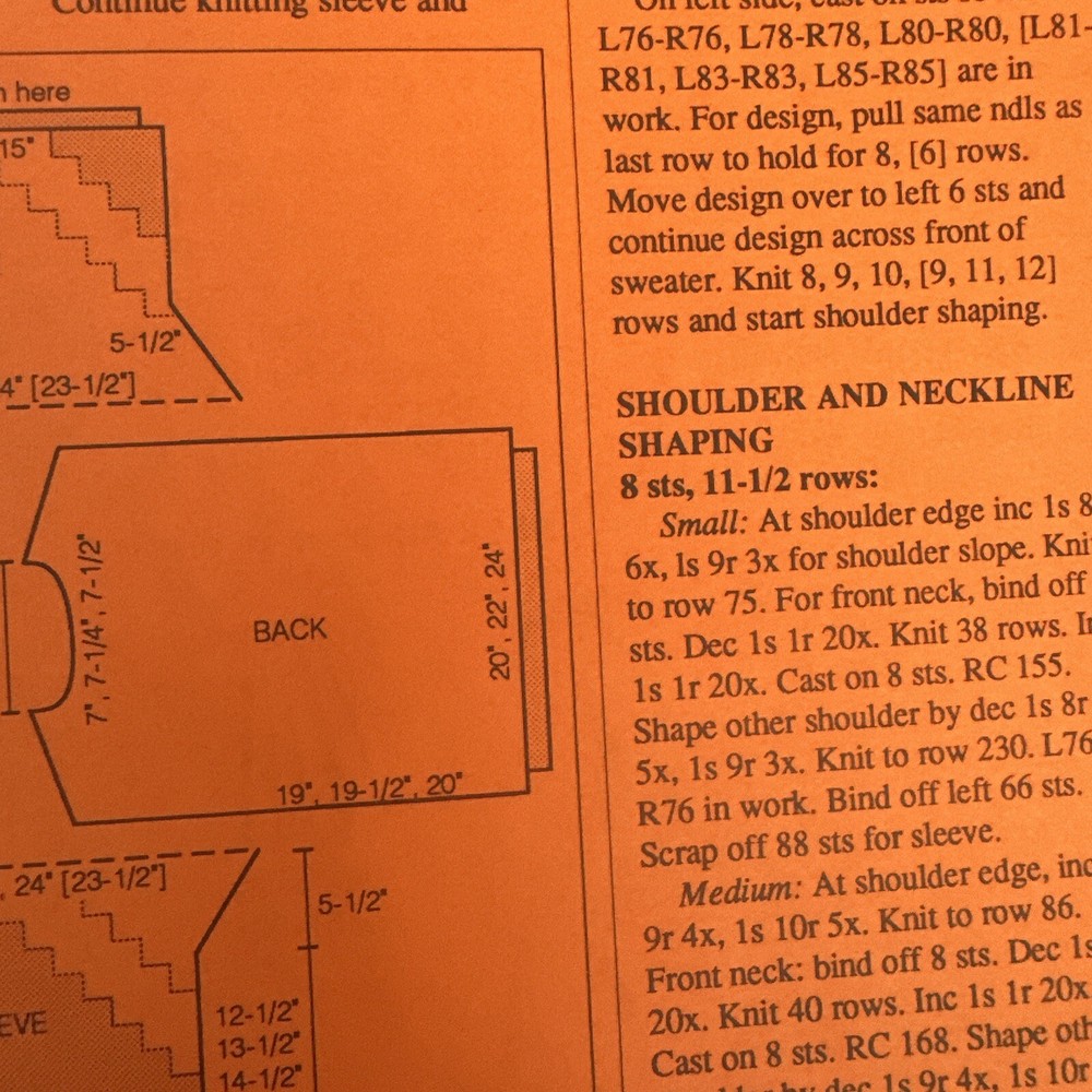 Stair Steps On A Sideways Dolman - OOP Machine Knitting Book - Sue Bluhm