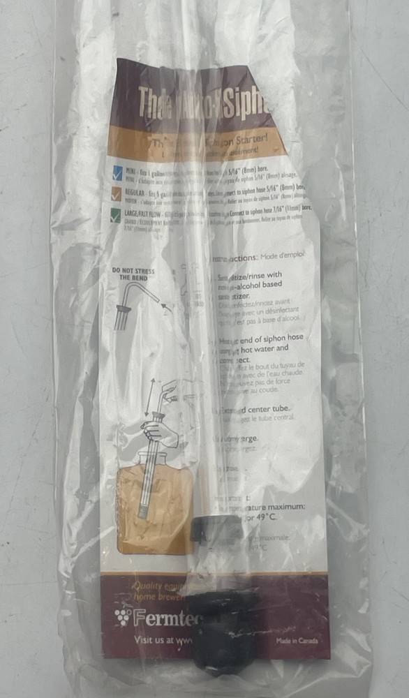 ⭐️ Fermtech The Auto Siphon - Regular - Single Stroke Siphoning Device Tool ⭐️