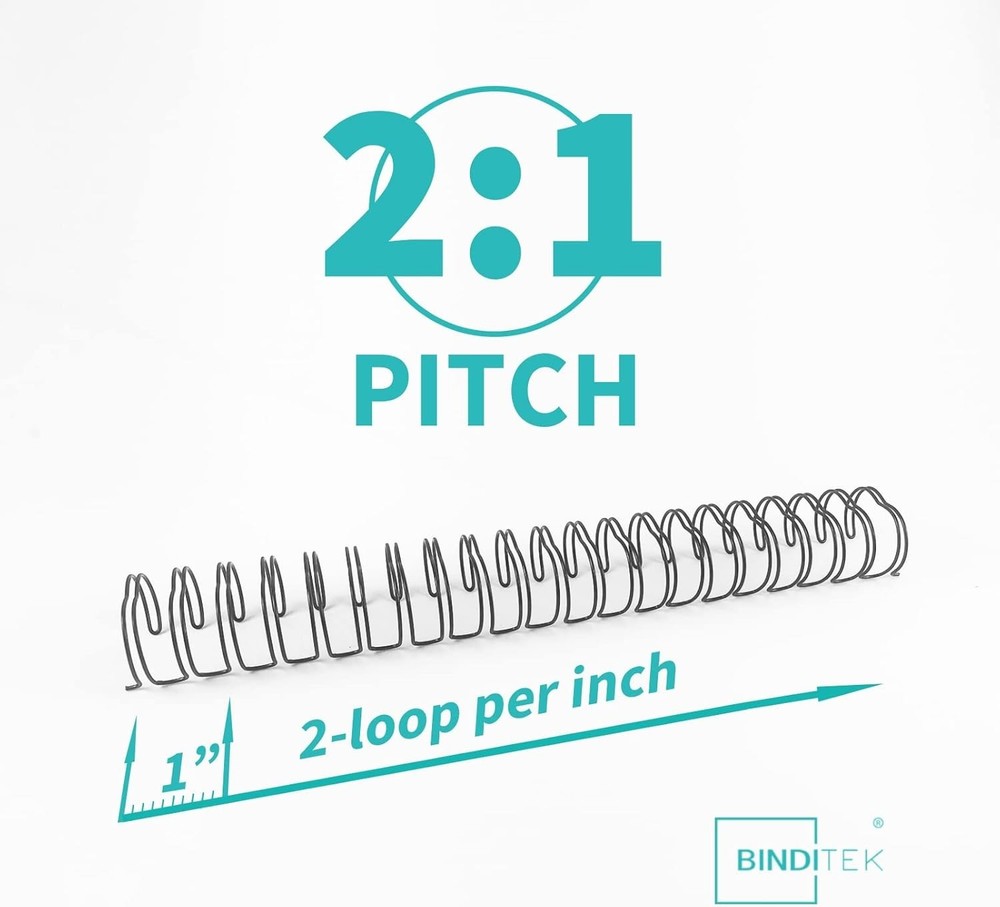 50 Pack Double Loop Wire Binding Spines, 1Inch Binding Wire for Lett