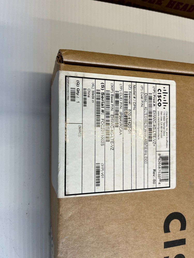 NEW Cisco EHWIC-4G-LTE-VZ Multimode LTE Wireless