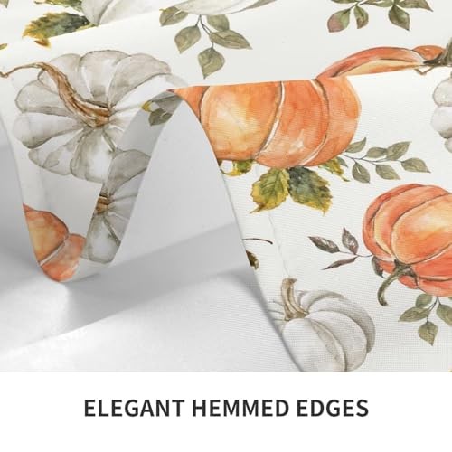 Autumn Fall Tablecloth 60 x 120 60" x 120" (Rectangular) Pumpkin Maple Leaf1