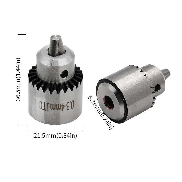 Micro Motor Drill Chuck Clamping Range 0.3-4mm Taper Mounted Mini 3.178mm