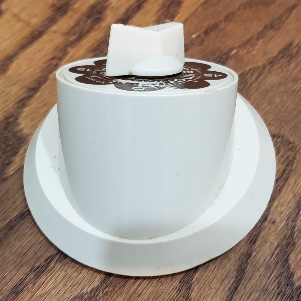 MARK TIME beige brown retro daisy 60 minute kitchen timer - tested, works