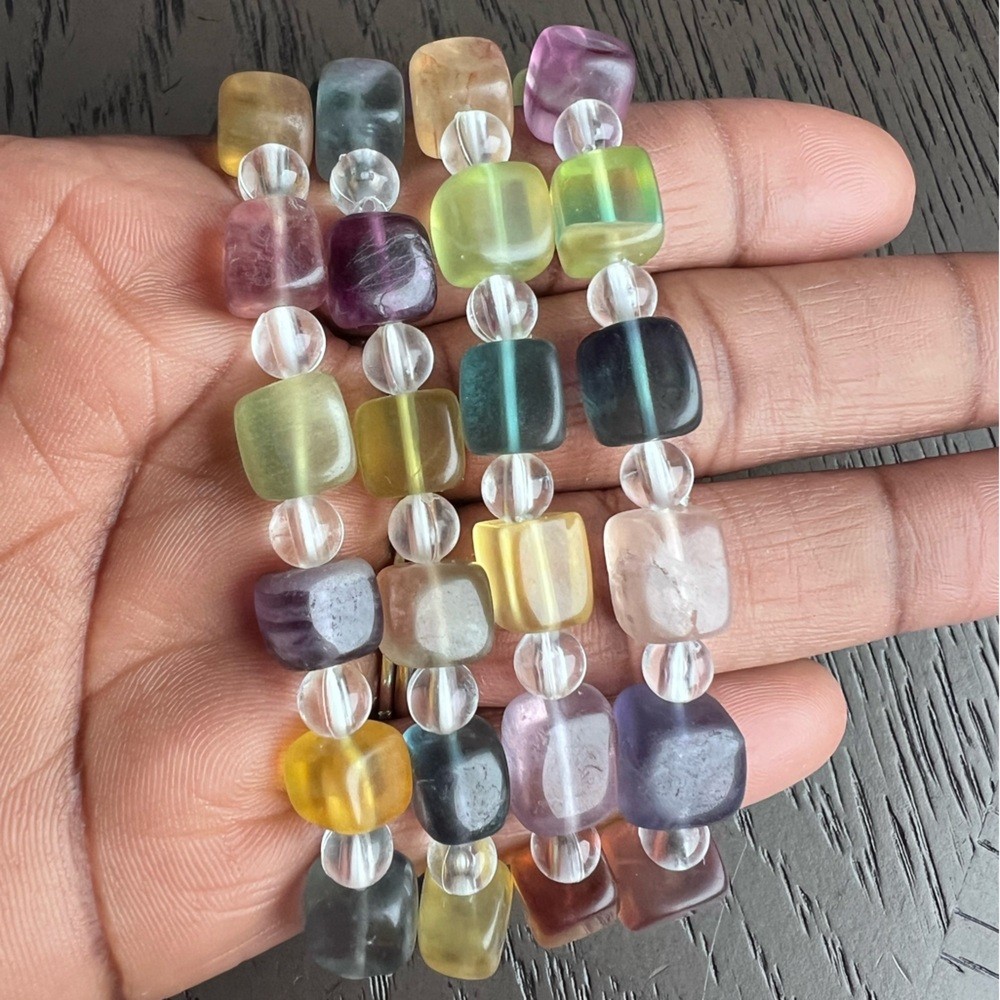 COPY - Fluorite cube bracelet (one)