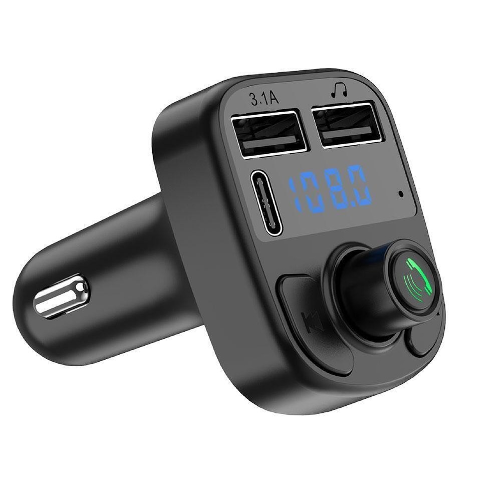 Bluetooth FM Transmitter Handsfree Car Kit Radio MP3 Q1K4 Adapter USB P2B2