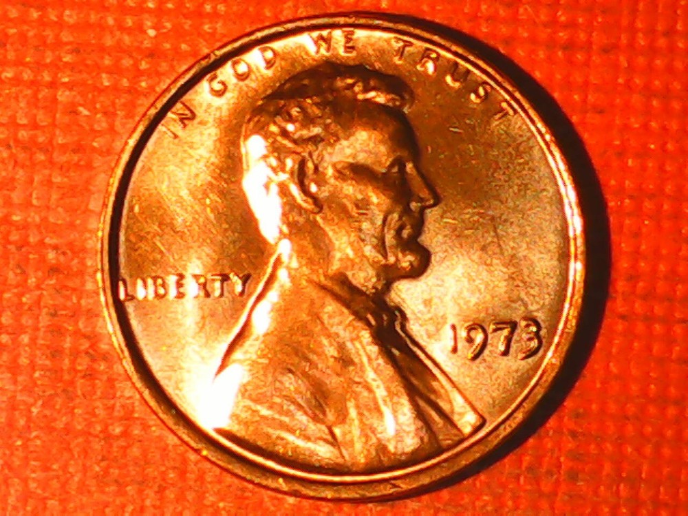 1973 Penny Struck Through Reverse