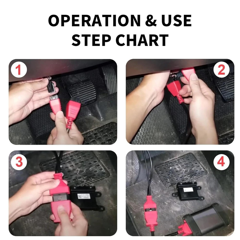 Fca 12+8 Cable Adapter for Chrysler 12+8 Programming Cable Connector, Autel Obd2