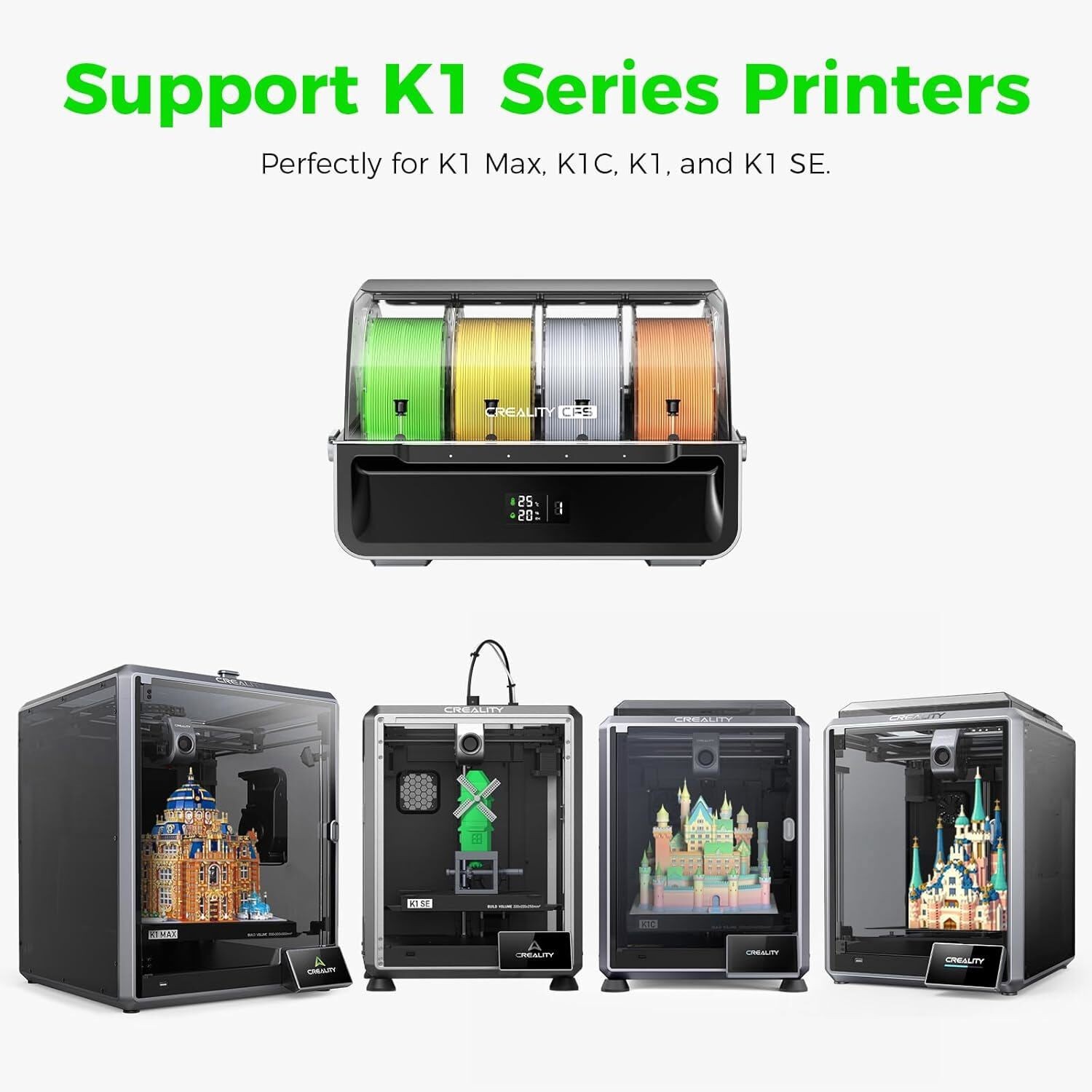 Creality K1 Series CFS Upgrade Accessory Kit for K1 MAX/K1C/K1SE/K1 3D Printer