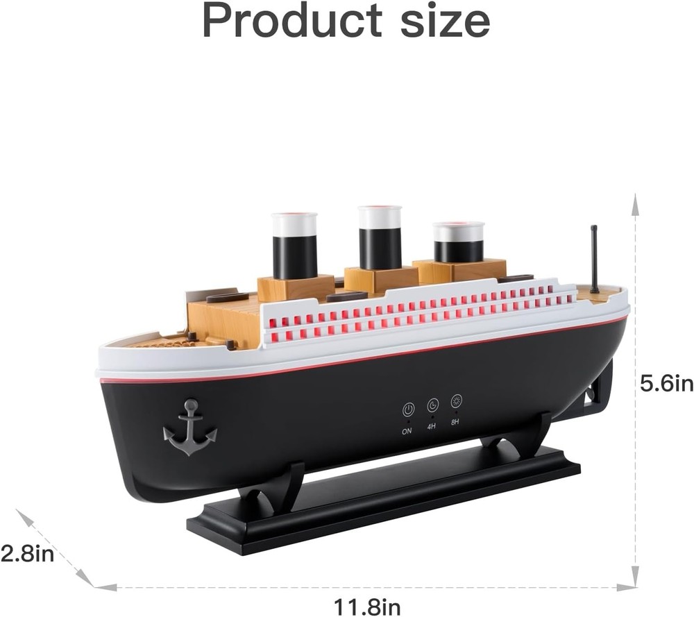 Titanic Ship Model Remote Control 250ml Essential Oil Aroma Humidifier Diffuser