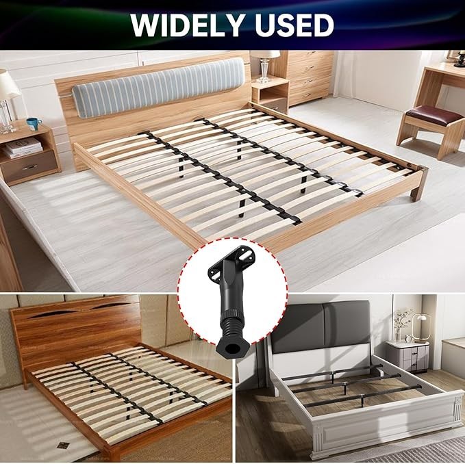 4 Pack Adjustable Support Leg Replacement for Bed Frame Wood Slats