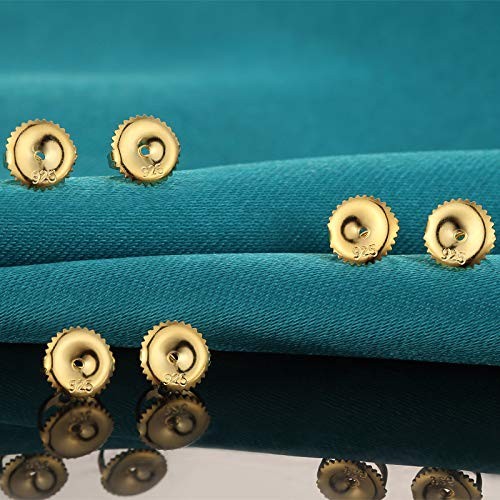 Gold Screw Earring Backs Replacement for Threaded Posts