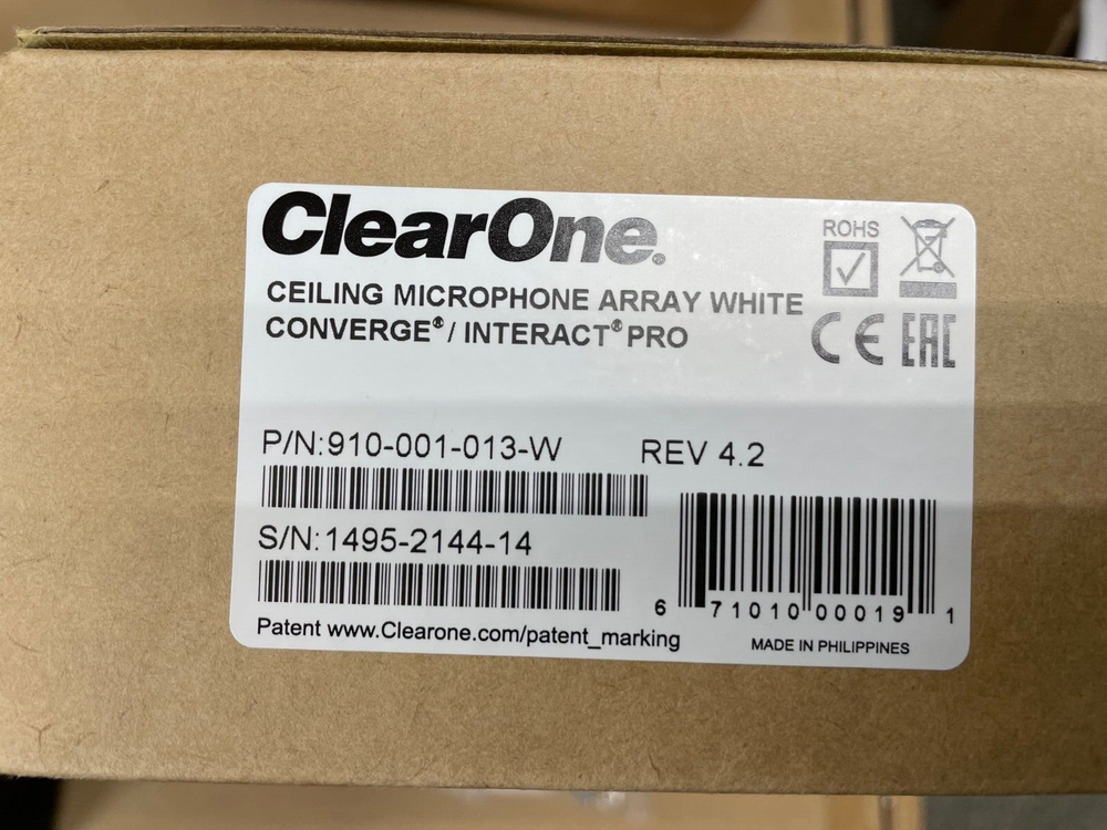 ClearOne Converge/ Interact Pro Ceiling Microphone Cable 6" White