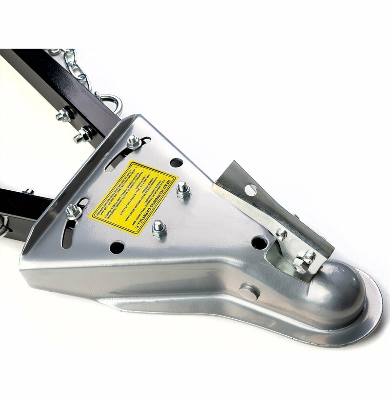 24-41" Width Adjustable Universal Tow Towing Bar Bumper Mount 5000lb w/ Chains