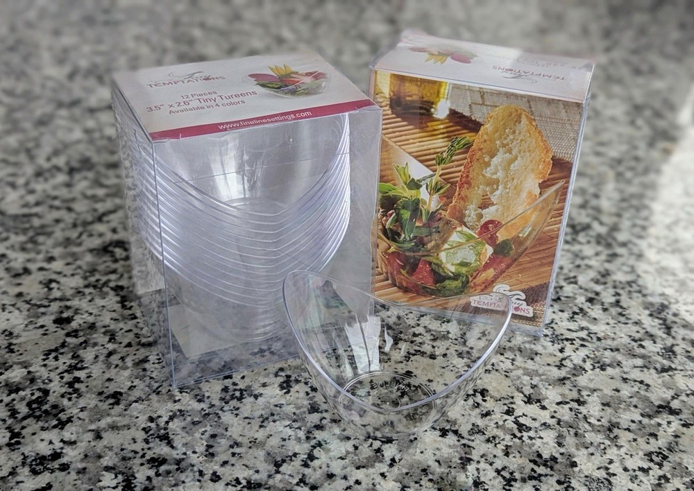 Plastic Catering Tiny Tureens 3.5”x2.6”
