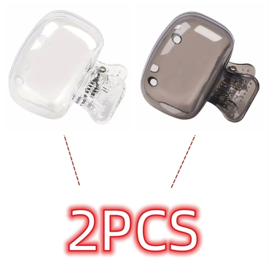 2pcs Travel Toothbrush Head Cover: Portable Hygiene Protector Cap Clip - NEW