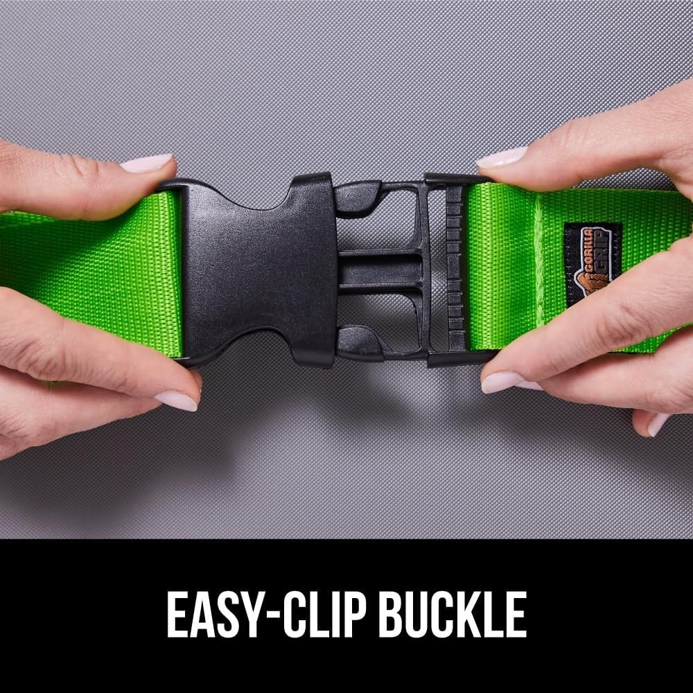 Secure Your Luggage with 4 Adjustable Gorilla Grip Straps - Easy Identification