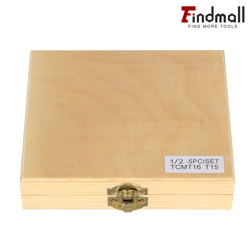 Findmall 5× Insert 1/2" Lathe Indexable Carbide Bits+Turning Tool Bit Holder Kit