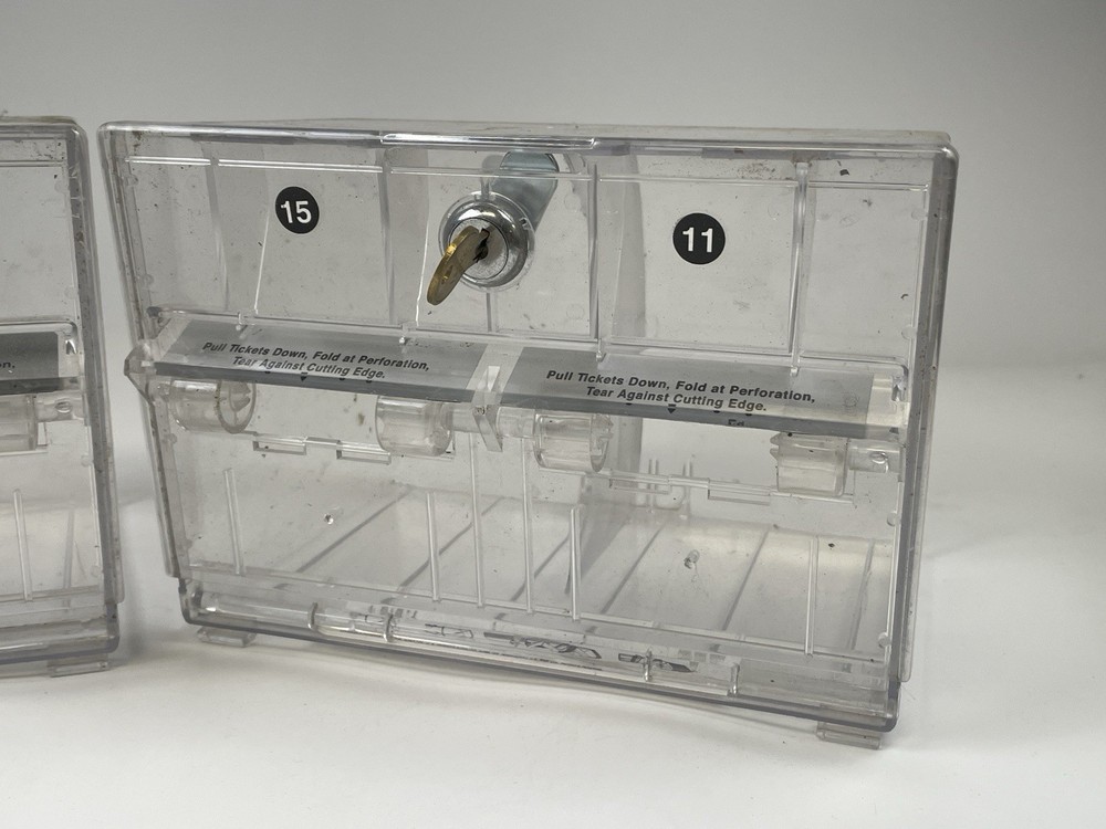 SCHAFER SYSTEMS Lottery Ticket Display/Dispenser Clear Plastic 4 Compartments