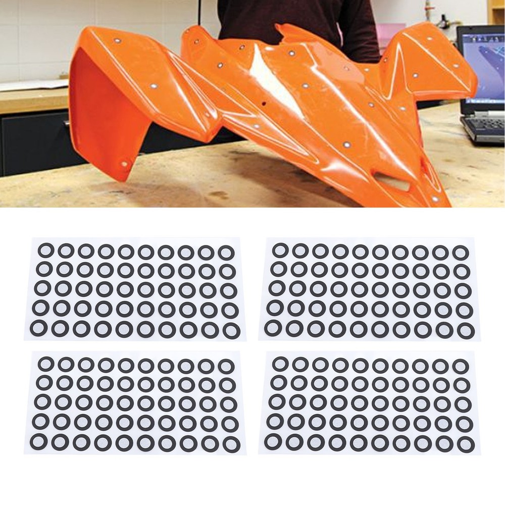 500 Pcs 3D Scanning Marker 6mm ID 10mm OD Reference Point Diffuse Reflect WT