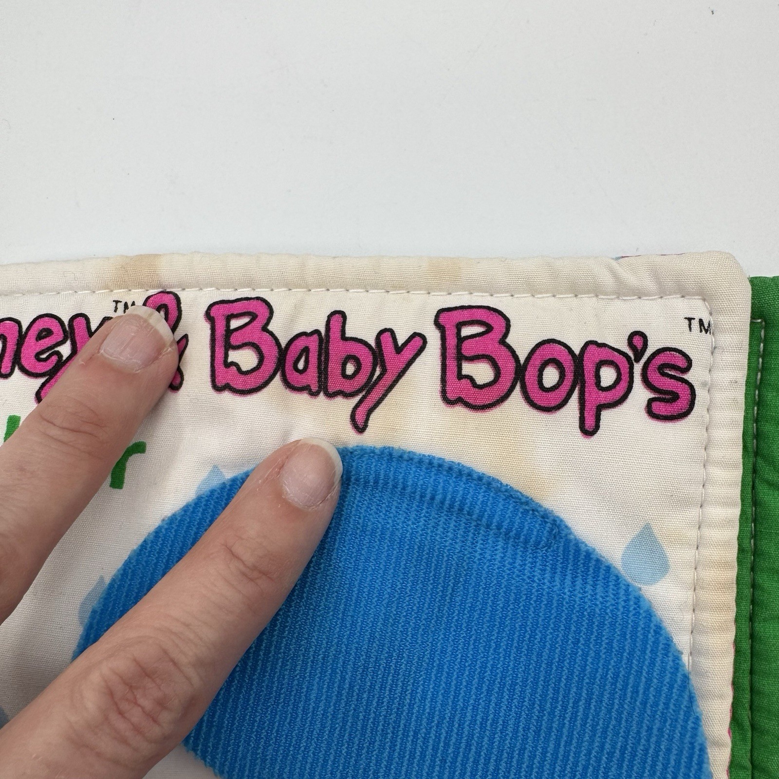 Rare Vintage 1993 Barney & Baby Bop Weather Book Soft Plush Washable