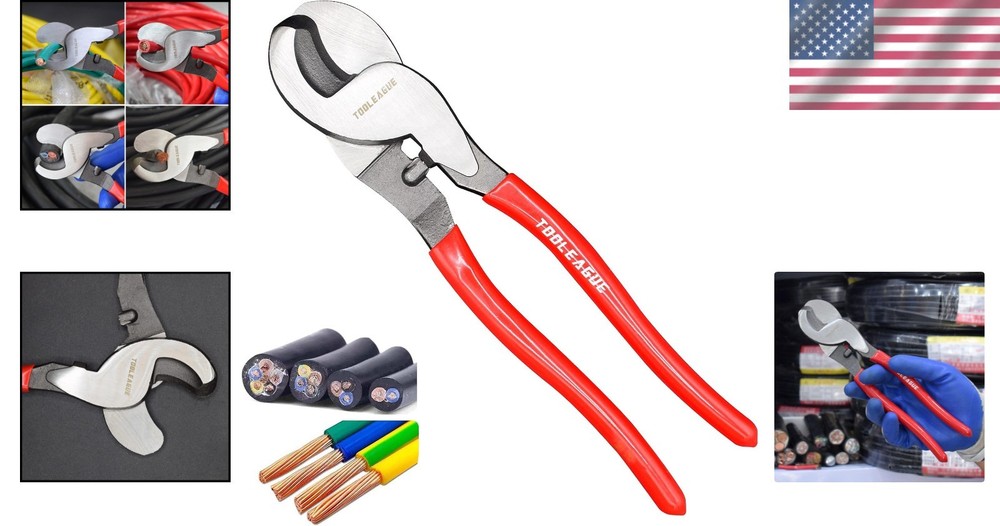Ergonomic 10 Inch Cable Cutter - Precision Cutting for Aluminum & Copper Wire