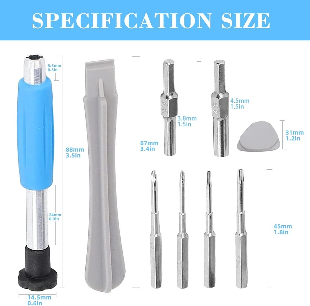 Precision Triwing Screwdriver Toolkit Game Console Mods Gamebit 3.8mm/4.5mm 68g