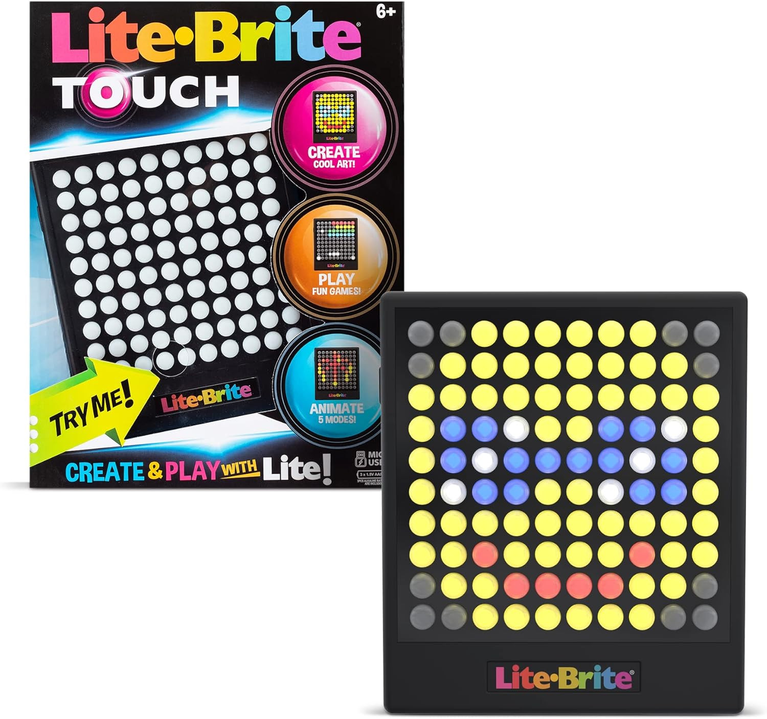 Lite-Brite Touch - Create, Play and Animate - Light up Portable Stem Sensory Lea