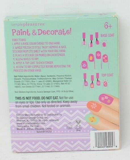 Simple Pleasures 54-Piece Easter Nail Decorating Kit
