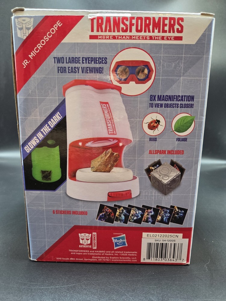 Transformers Jr. Lighted Microscope 8X Magnification New In Box