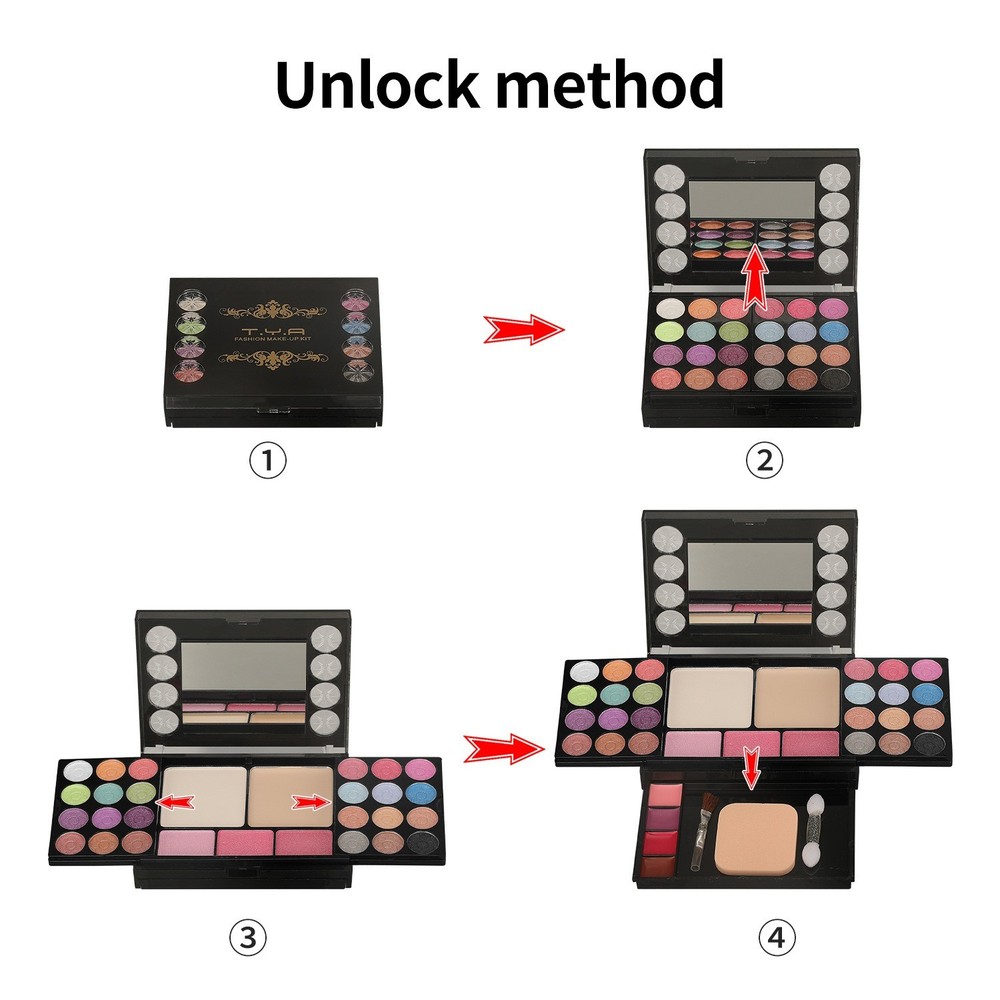 Multi functional makeup box Palette Blush Lip Gloss Makeup Palette Set