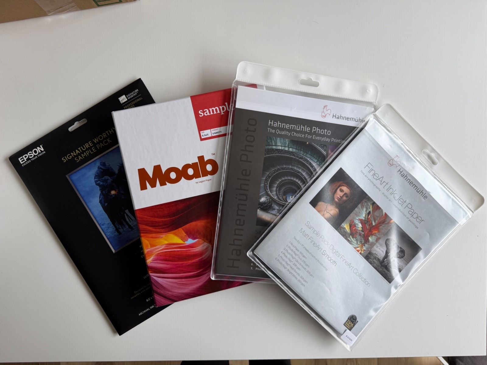 Professional Inkjet Paper Sample Bundle - Epson, Hahnemühle, Moab Partial Packs