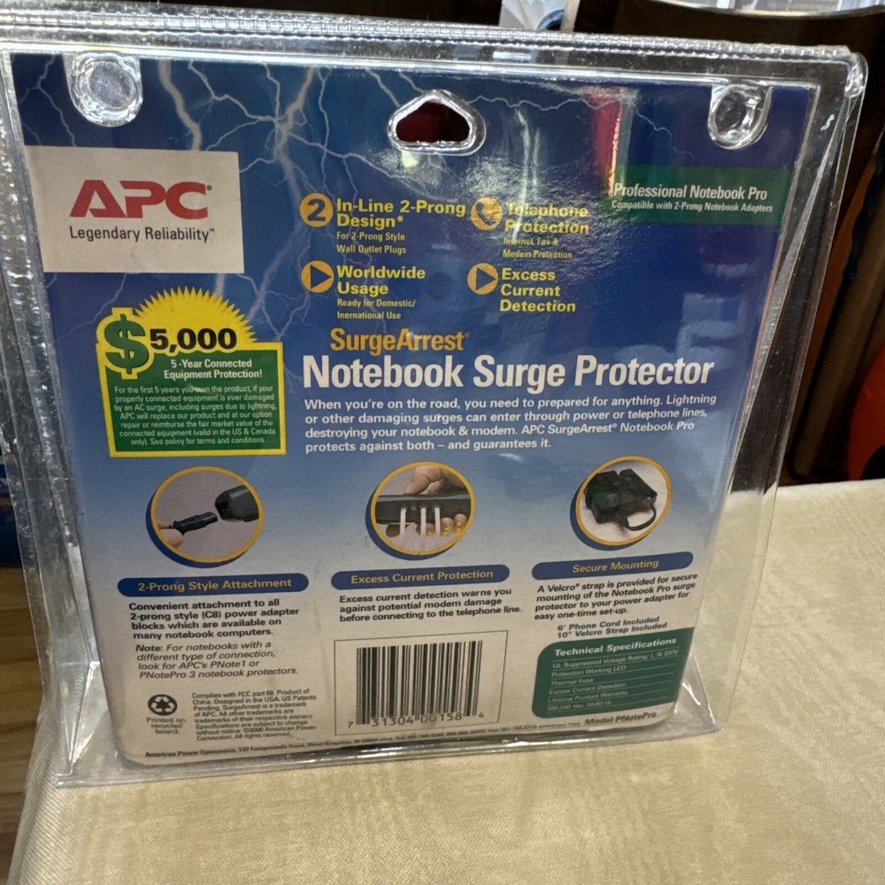APC PNOTEPRO SurgeArrest Computer Notebook Pro Professional Surge Protector(27)