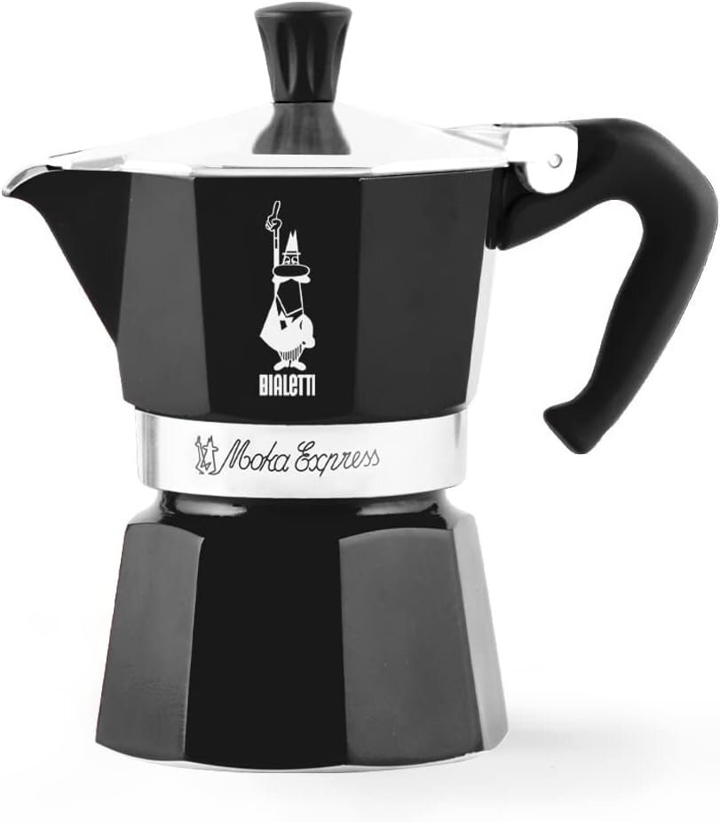 Bialetti Moka Express For Espresso Maker Black 6-Cups