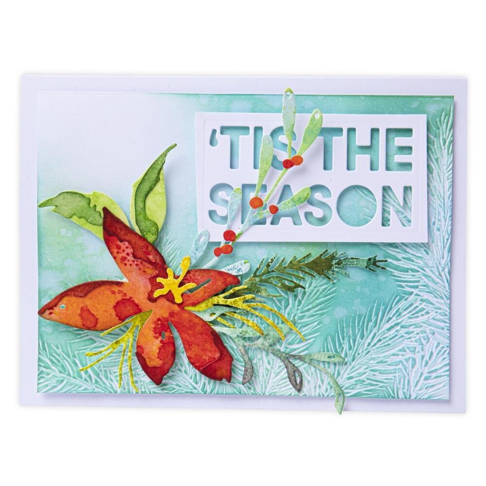Tim Holtz "BOLD TEXT CHRISTMAS" Sizzix Thinlits Dies 666062 MSRP $35