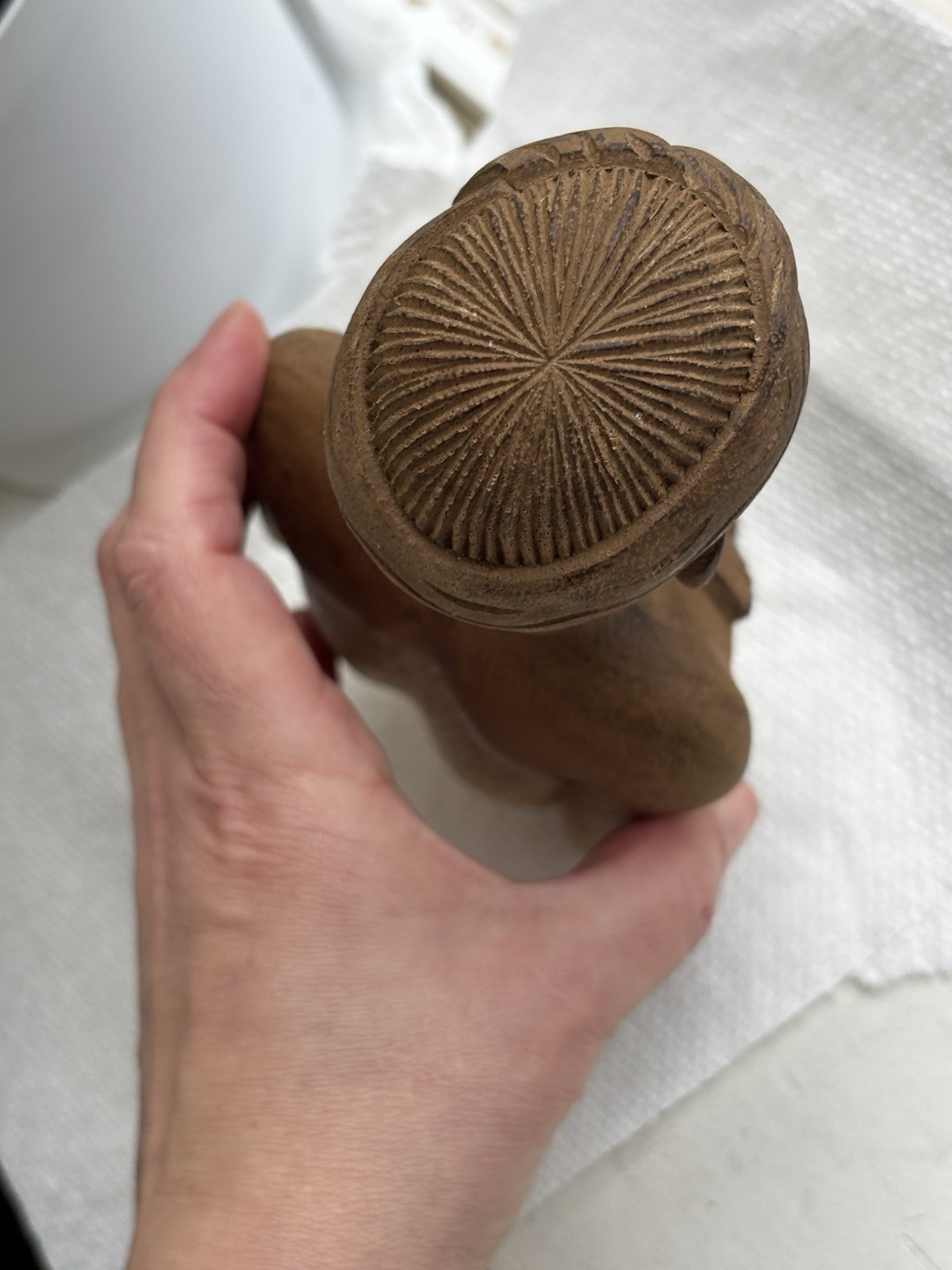 Vintage Hand Carved Figure Native Warrior