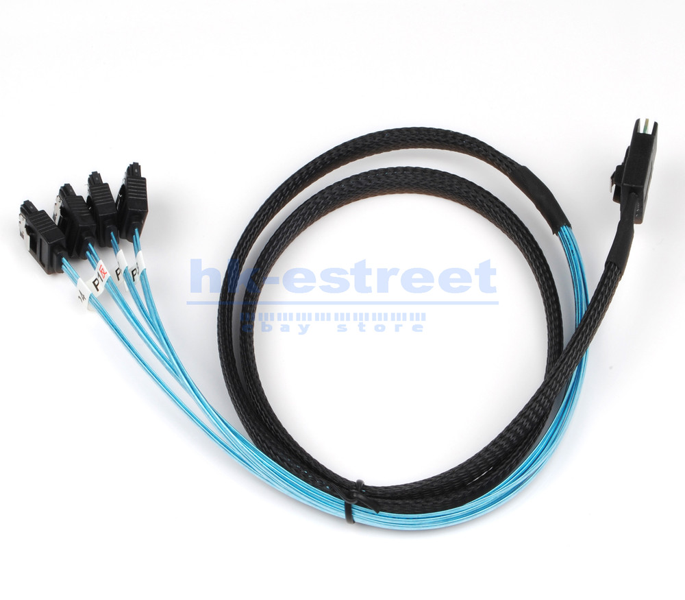 100cm Reverse Cable 4x SATA to 1x 8087 for controller raid card US Ship