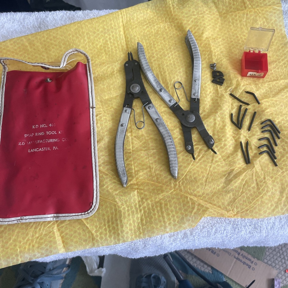 K-D 445 & 446 Internal & External Snap Ring Pliers + 448 Tips Case