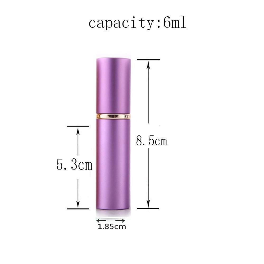 6 Pack Portable Mini Refillable Perfume Atomizer Set, 6ml Spray Bottles, Funnels