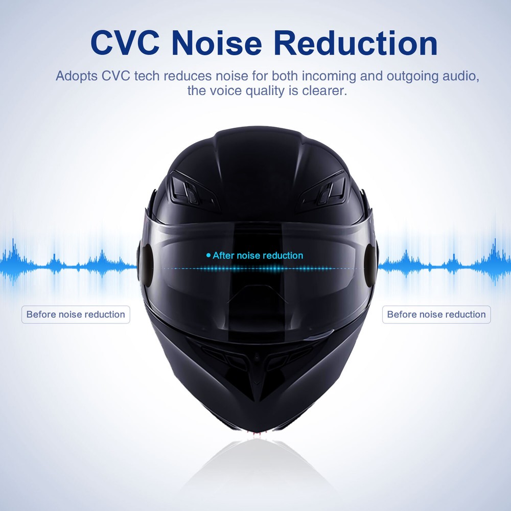 4x M1-S Plus Motorcycle Bluetooth Headset Helmet Intercom 2000m Communication FM