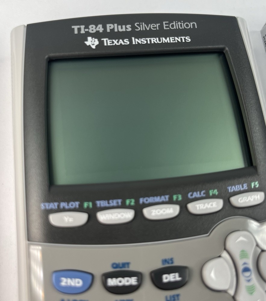 Texas Instruments TI-84 Plus Silver Edition Graphing Calculator & Cover TESTED