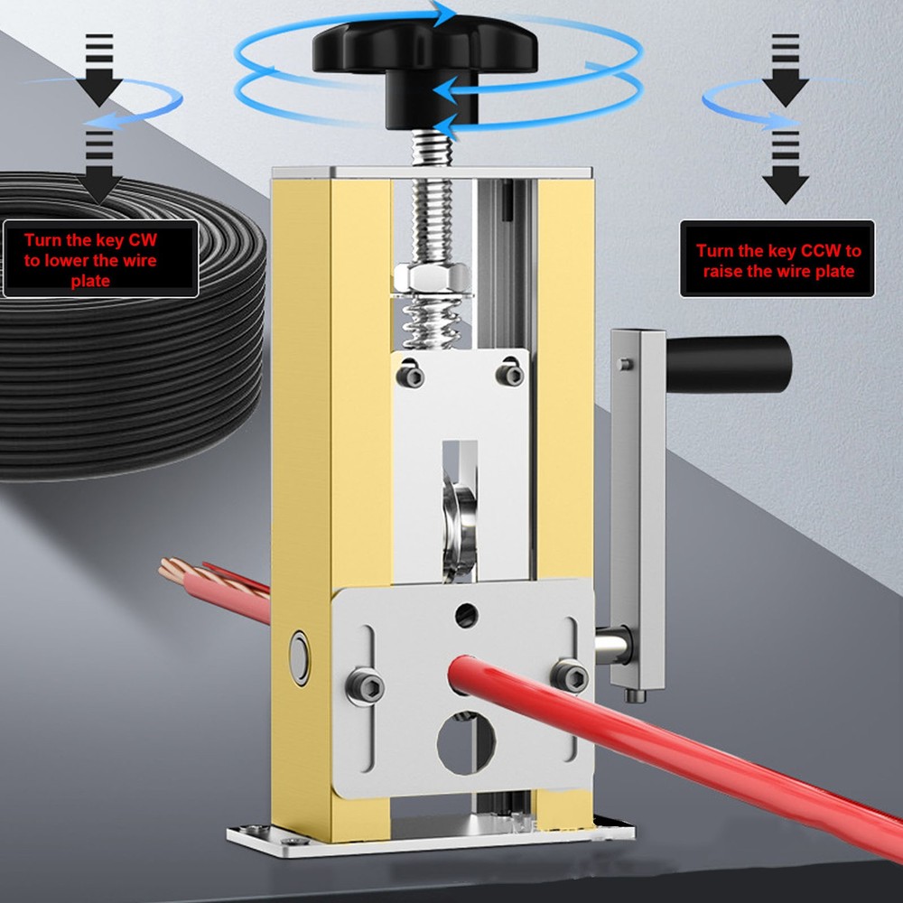 Wire Stripper Machine Hand Crank Or Drill Drive Copper Wire Stripping Tool